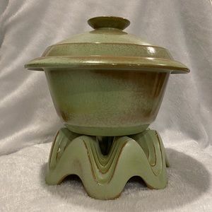 🩵 Vintage Frankoma Pottery Casserole Warmer 🩵